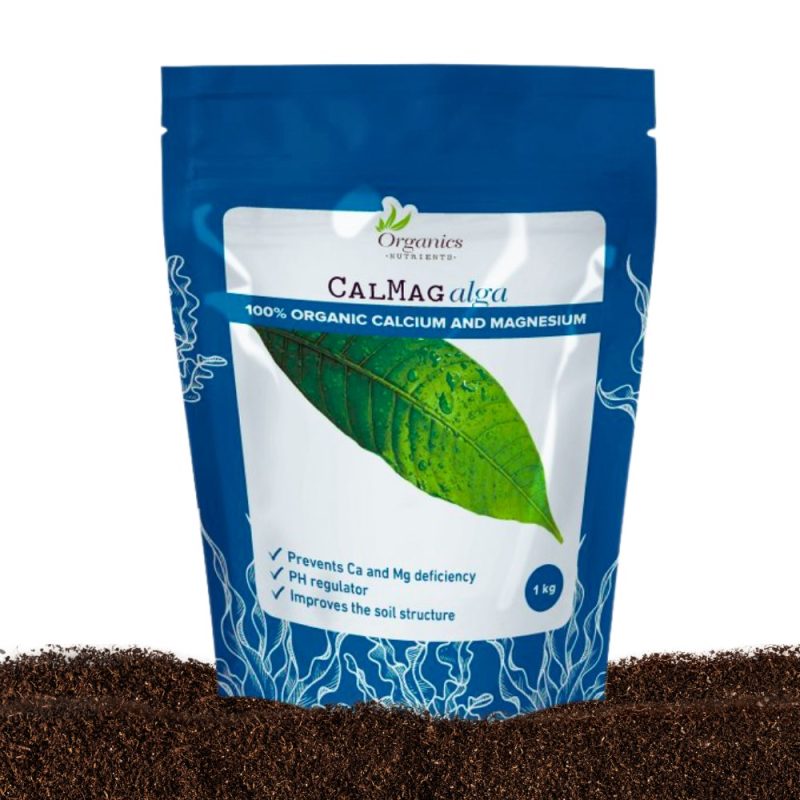 CalMag Alga Organics nutrients CalMag Alga is a natural soil improver with a high calcium and magnesium content, ideal for fruiting and flowering plants