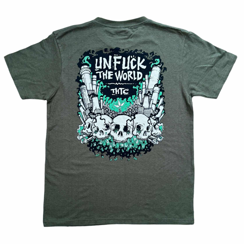 Majica iz konoplje THTC - Unfuck the World, 55 % organske konoplje in 45 % organskega bombaža